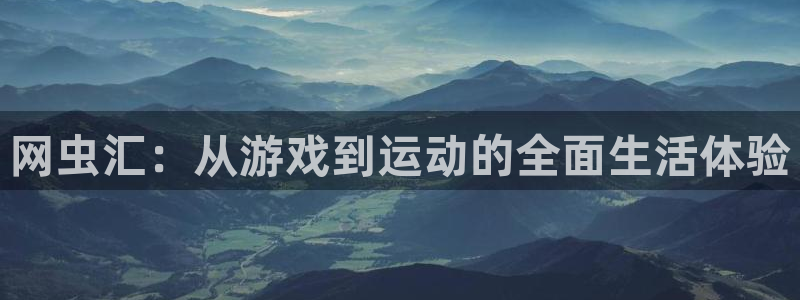 网虫汇：从游戏到运动的全面生活体验